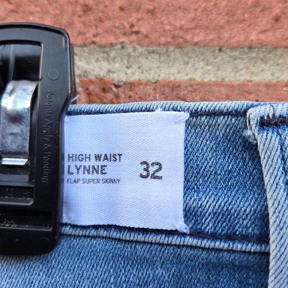 Hudson Lynne Flap High Waist Super Skinny Jeans Pico Wash Size 32 - Picture 4 of 7